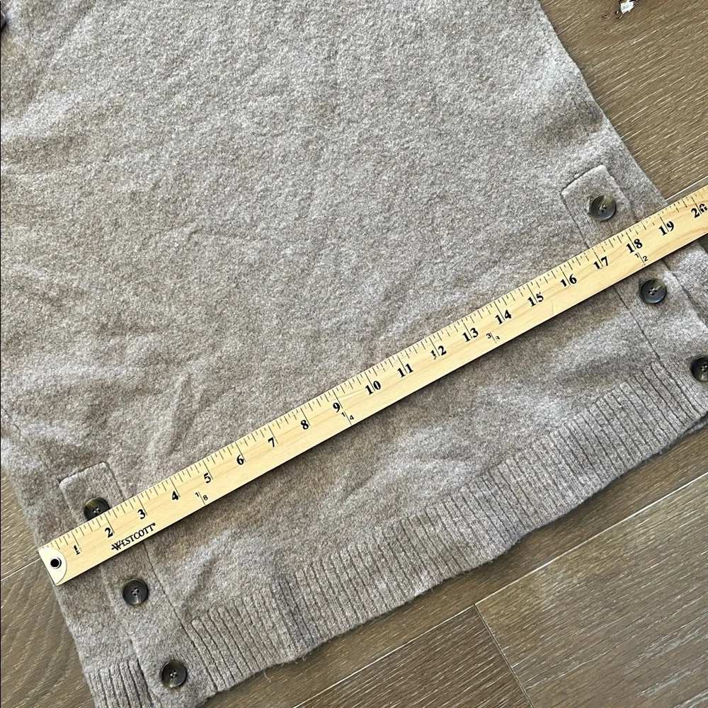 J Crew Button turtleneck in extra-soft yarn in Camel size small